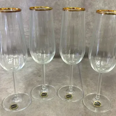 Bohemia Crystal 4-Piece Champagne Flute Set 