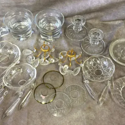 Glass & Crystal Candle Holders & Accessories 