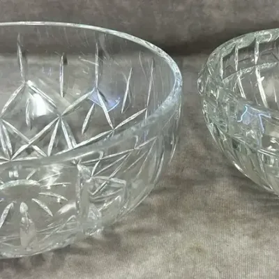 Pair of Crystal Salad Bowls 