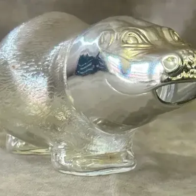 Glass Hippo Candy Dispenser 