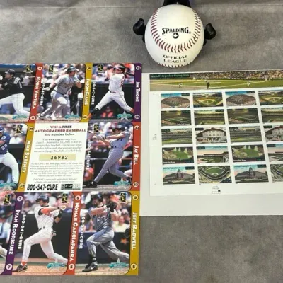 Capcure HR Challenge Uncut Baseball Players, Retro Stadium Stamps & New Baseball 