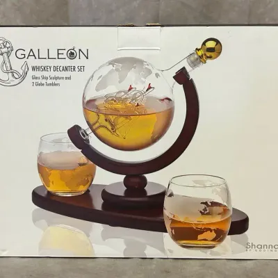 Galleon Whiskey Decanter Set 