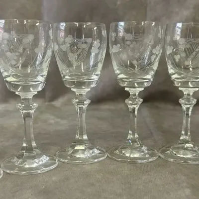 6-Count Irish Pattern Sherry Glasses