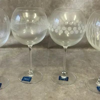 Mikasa Cheers Balloon Goblets 4 Glass Set 