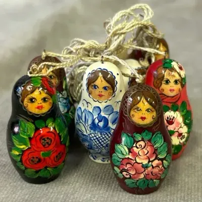 7-Piece Russian Nesting Doll Tree Ornaments 