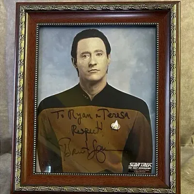 Signed Photograph of Actor Brent Spiner from Star Trek The Next Generation