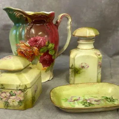 Vintage Hand-Painted Nippon Porcelain Decor Items 