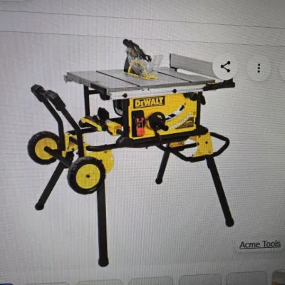 Sale Photo Thumbnail #14: DeWalt DWE74991 202110" Jobsite Table Saw & Rolling Stand
First Image Is A Stock Photo