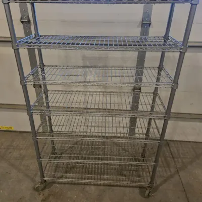 Sale Photo Thumbnail #6: 6 Tier Wire Rack On Wheels
36x14x57