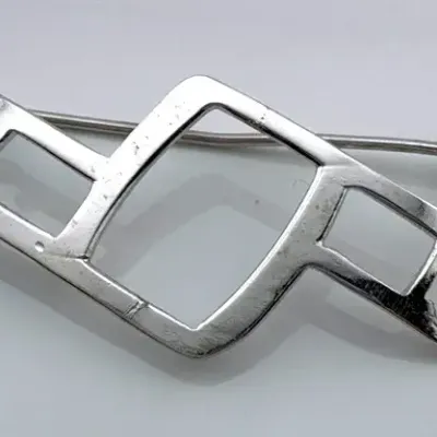 Vintage Coro Duette Silver Tone Brooch Frame