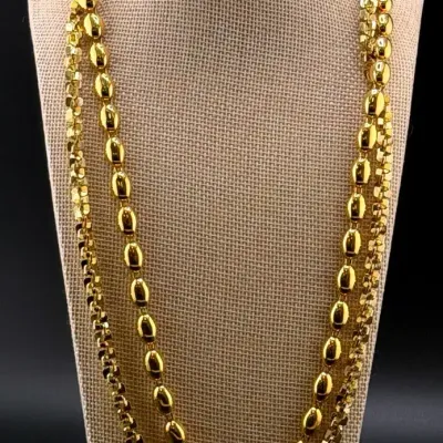 Vintage Gold Tone Monet Necklaces 