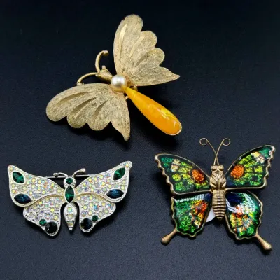 Vintage Assortment of Butterfly Brooches