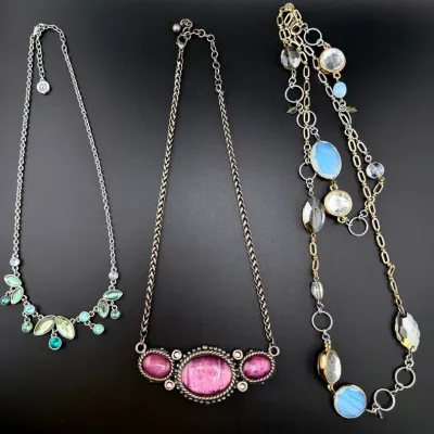 Vintage Assortment of Gem Necklaces 
