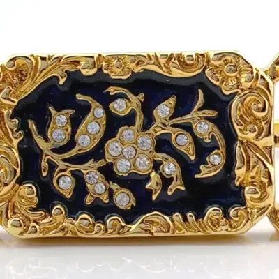 Smithsonian Institution Replica Mary Todd Lincoln Gold Tone Hinged Bracelet