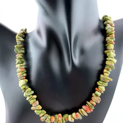 Unakite Single Strand Necklace 