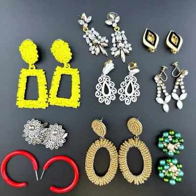 9 Pair Assorted Colorful Earrings