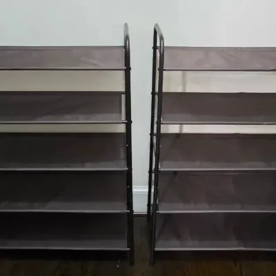 (2) Five-Tier Shoe Racks 