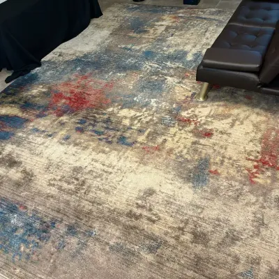 Capel 9’ X 12’ Abstract Multi Colored Rug- Made in Turkey 
