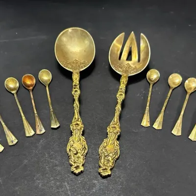 Vintage Brass Tone Flatware