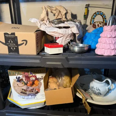Mixed Lot Of Decor -Collection of Creamers, Silver/Glass Ashtrays, Ceramics, Vintage Baby Doll Parts