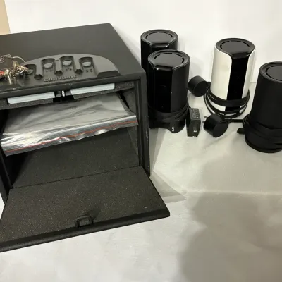 Gun Vault Mini Standard Electric Handgun Safe & Canary Camera System