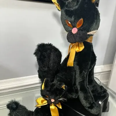 1960’s Dollcraft Boo Boo Kitty W/ Moving Tail & Baby 