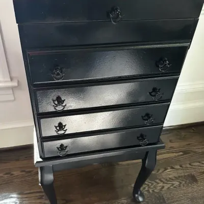 Silver Chest on Cabriole Legs 