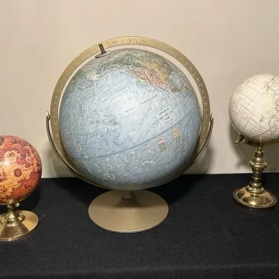 Replogle Land And Sea 12” Globe + 2 Smaller Globes 