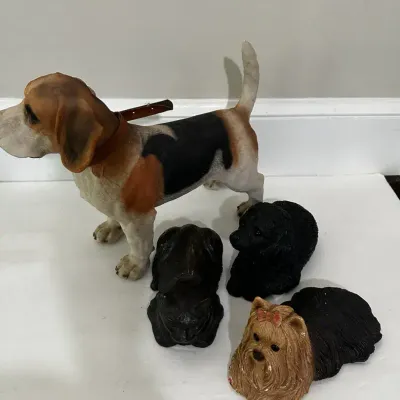 4 Pc Dog & Cat Decorative Pieces