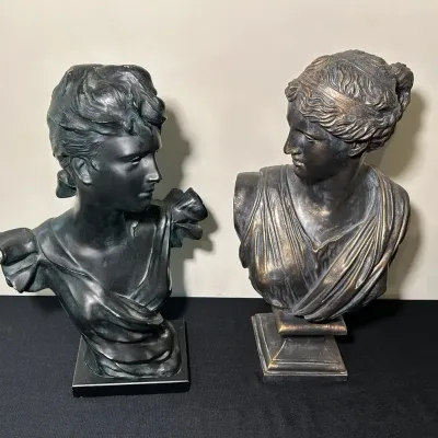 2 Decorative Sculpture Busts