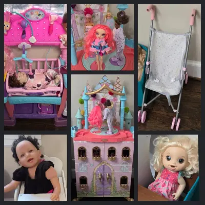 Large Toys Lot: Disney, Barbie & Baby Dolls