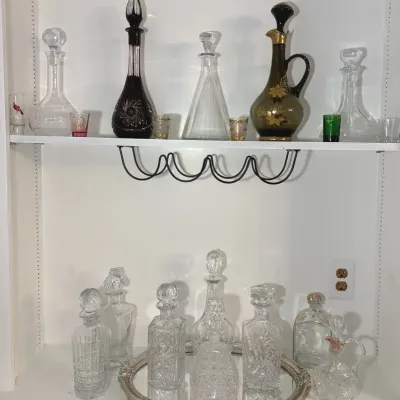 Collection of Crystal & Cut Glass Decanters