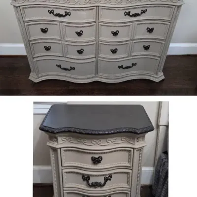Upcycled Disney Princess Collection Dresser & Nightstand 