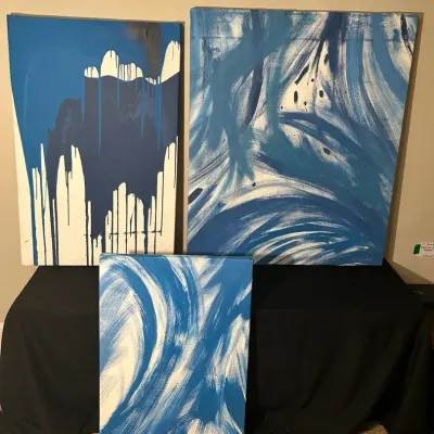 3 Original Paintings on Canvas 