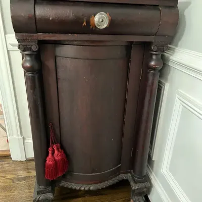 Mahogany Paw Foot Music Cabinet 
