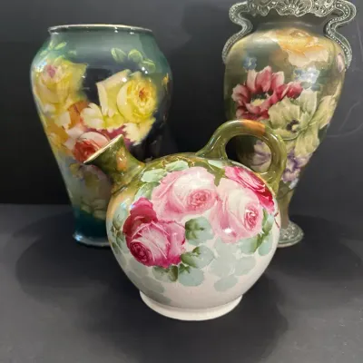 Collection of Hand painted Vessels