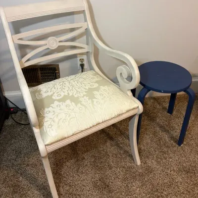Decorative Arm Chair & Accent Table 