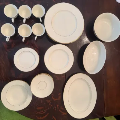 Lenox Golden Sand Dune Dinnerware Set, 60 Pieces Total: Dinner Plates, Salad Plates, Bread Plates, R
