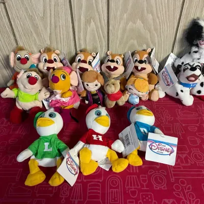 Vintage Disney Store Bean Bag Plush Lot – Rare Huey Dewey Louie "HUWEY" Factory Errors & More