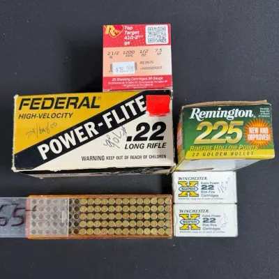 Federal Remington Winchester .22 Rimfire Ammunition With Shotgun Shells