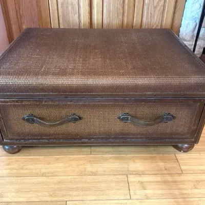 Trunk Style Coffee Table w/ Storage Drawer