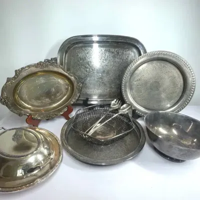 Silver Plated Serving Pieces w/ Trays