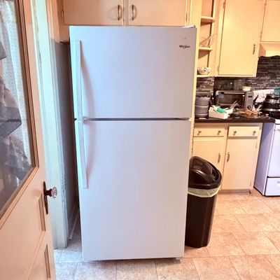 Sale Photo Thumbnail #59: White top-freezer Whirlpool refrigerator