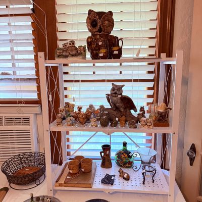 Sale Photo Thumbnail #9: Collection of owl figurines and home decor 