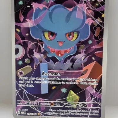 Sale Photo Thumbnail #775: Pokémon Trading Card Game Misdreavus full-art illustration rare card, numbered 233/217.