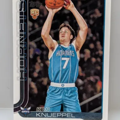 Sale Photo Thumbnail #773: Topps basketball trading card featuring Charlotte Hornets rookie Kon Knueppel in clean, sharp condition.