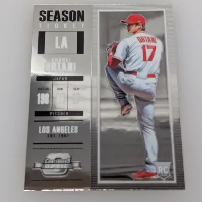 Sale Photo Thumbnail #80: 2018 Panini Contenders Optic Season Ticket Shohei Ohtani rookie baseball card #198.