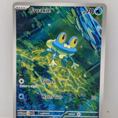 Sale Photo Thumbnail #688: Pokémon TCG Froakie full-art illustration rare trading card, numbered 088/086 from Crown Zenith.