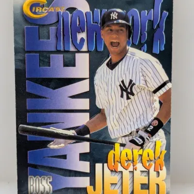Sale Photo Thumbnail #681: 1997 Fleer Circa Boss Derek Jeter baseball card #10 in excellent condition.