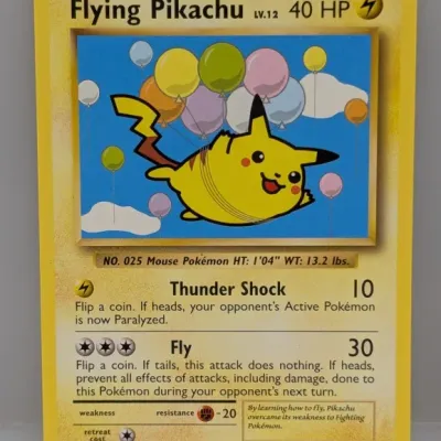 Sale Photo Thumbnail #322: 2016 Pokémon XY Evolutions Flying Pikachu secret rare trading card, numbered 110/108.